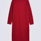 LONG JACQUARD KNIT DRESS