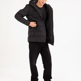 LONG PUFFER HOODIE JACKET