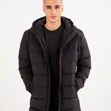 LONG PUFFER HOODIE JACKET