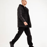 LONG PUFFER HOODIE JACKET
