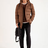 LONG PUFFER HOODIE JACKET