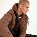 LONG PUFFER HOODIE JACKET