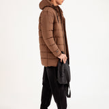 LONG PUFFER HOODIE JACKET