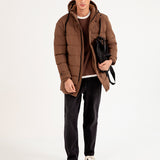 LONG PUFFER HOODIE JACKET