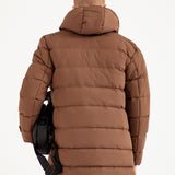 LONG PUFFER HOODIE JACKET