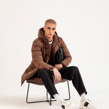 LONG PUFFER HOODIE JACKET