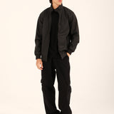 TEXTURED FAUX LEATHER JACKET