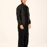 TEXTURED FAUX LEATHER JACKET