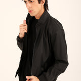 TEXTURED FAUX LEATHER JACKET