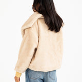 WIDE COLLAR FUR JACKET