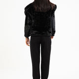 WIDE COLLAR FUR JACKET