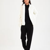 FUR JACKET WITH MOCK NECK