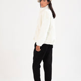 FUR JACKET WITH MOCK NECK