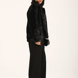 COLLARED FUR JACKET