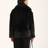 COLLARED FUR JACKET