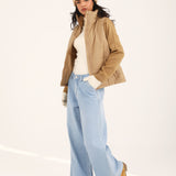 KNIT SLEEVES PUFFER JACKET