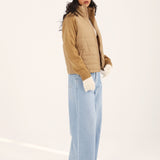 KNIT SLEEVES PUFFER JACKET