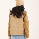 KNIT SLEEVES PUFFER JACKET