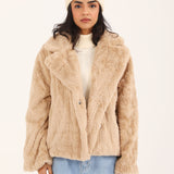 DOUBLE-BREASTED FUR JACKET