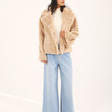 DOUBLE-BREASTED FUR JACKET