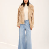 DOUBLE-BREASTED FUR JACKET