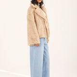 DOUBLE-BREASTED FUR JACKET