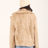 DOUBLE-BREASTED FUR JACKET