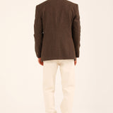 TEXTURED WOOL BLEND COAT