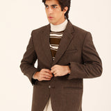 TEXTURED WOOL BLEND COAT