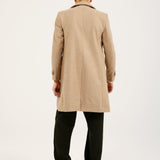 TEXTURED WOOL BLEND LONG COAT