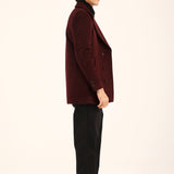 DOUBLE BREASTED WOOL BLEND COAT