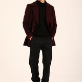 DOUBLE BREASTED WOOL BLEND COAT