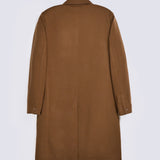 TEXTURED WOOL BLEND LONG COAT