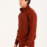HALF ZIP MOCK NECK UPPER