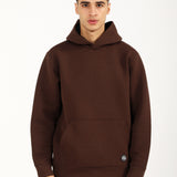 TWO TONE TEXTURED FABRIC HOODIE