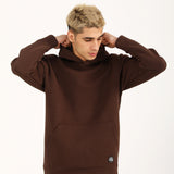 TWO TONE TEXTURED FABRIC HOODIE