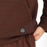 TWO TONE TEXTURED FABRIC HOODIE