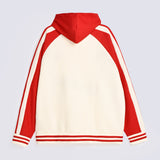 BAGGY FIT TEXTURED GRAPHIC HOODIE