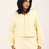 CROPPED HOODIE WITH BLOUSED SLEEVE