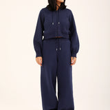 CROPPED HOODIE WITH BLOUSED SLEEVE