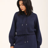 CROPPED HOODIE WITH BLOUSED SLEEVE