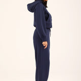 CROPPED HOODIE WITH BLOUSED SLEEVE