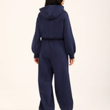 CROPPED HOODIE WITH BLOUSED SLEEVE