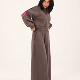 CONTRAST CROPPED SWEATSHIRT