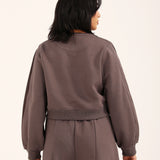 CONTRAST CROPPED SWEATSHIRT