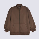 ZIP UP OVERSIZED SWEATSHIRT