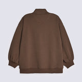 ZIP UP OVERSIZED SWEATSHIRT