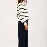 STRIPED TERRY SWEATSHIRT
