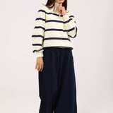 STRIPED TERRY SWEATSHIRT