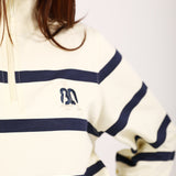 STRIPED TERRY SWEATSHIRT